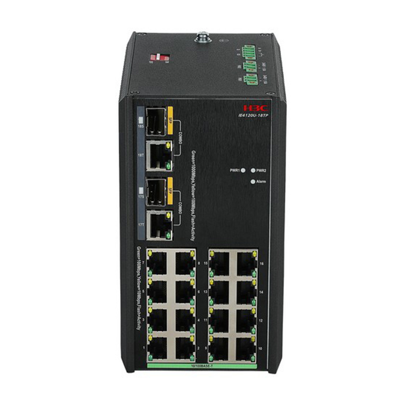H3C IE4120U-18TP 16口百兆电+2口千兆光导轨式无管理工业以太网交换机